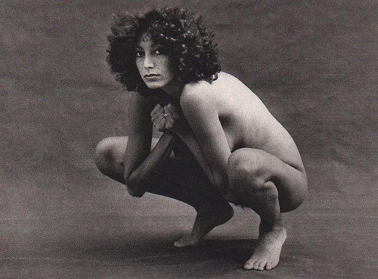 J.F. Bauret - Michelle: Vintage Sheet-fed Gravure. A bold and intimate 1970s portrait study. Image size: approx. 8.5" x 11"., Mounted to archival board