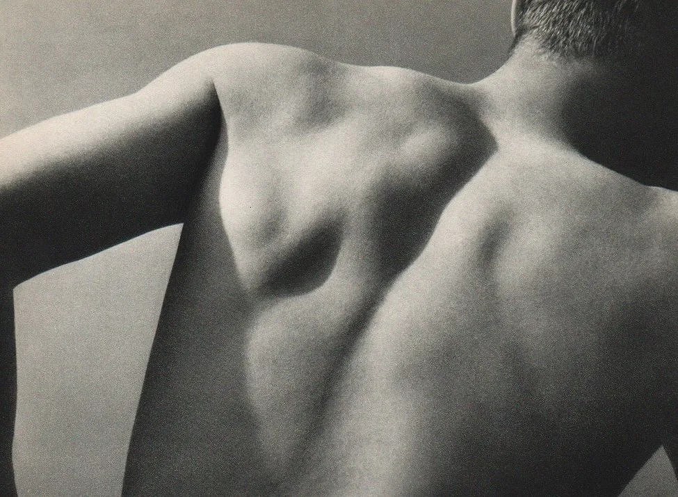 Roger Mayne - Male Nude: Vintage Sheet-fed Gravure. A rare figure study from the famous street photographer. Image size: approx. 8.5" x 11"., Mounted to archival board