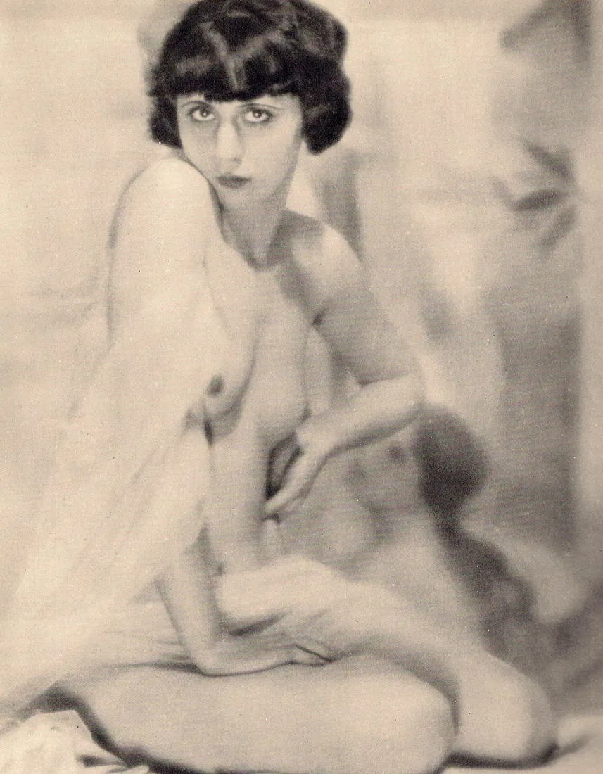 Franz Fiedler - Etude Numero Six: Vintage Sheet-fed Gravure. A masterful pictorialist study from the 1920s. Image size: approx. 7.5" x 10"., Mounted to archival board