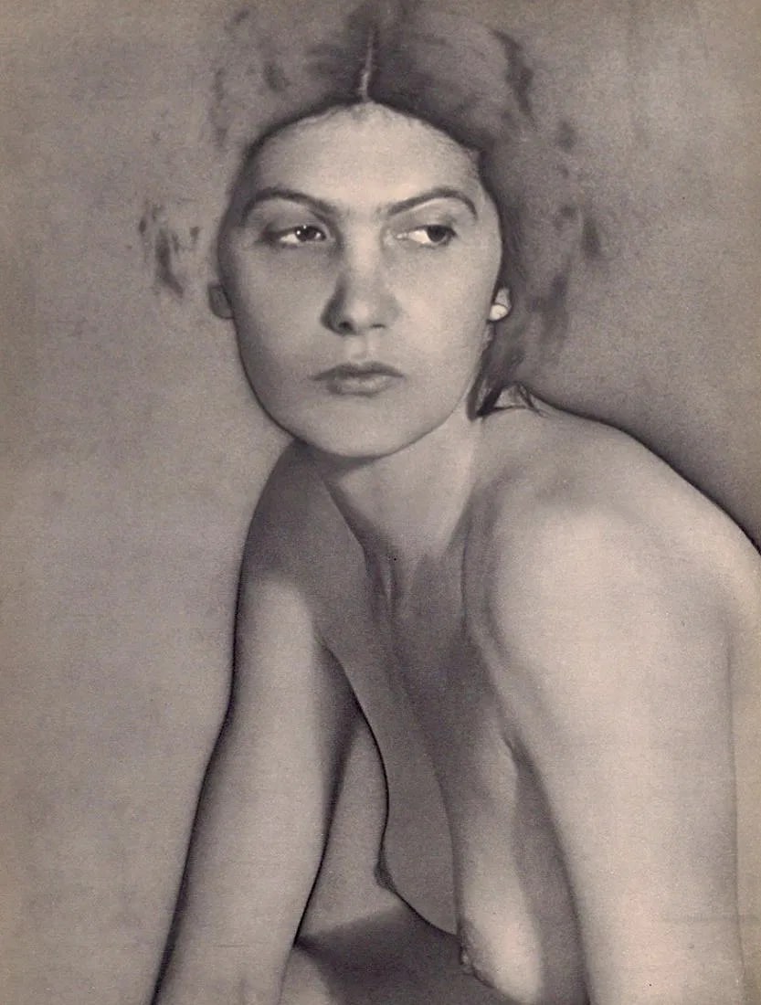 Man Ray - Nude (Solarization): 1934 Sheet-fed Gravure. A quintessential example of his avant-garde technique. Image size: approx. 8.5" x 11"., Mounted to archival board