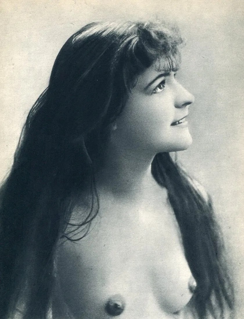 Unknown - Nude: Vintage Sheet-fed Gravure. A bright, minimalist mid-century nude. Image size: approx. 8.5" x 11"., Mounted to archival board