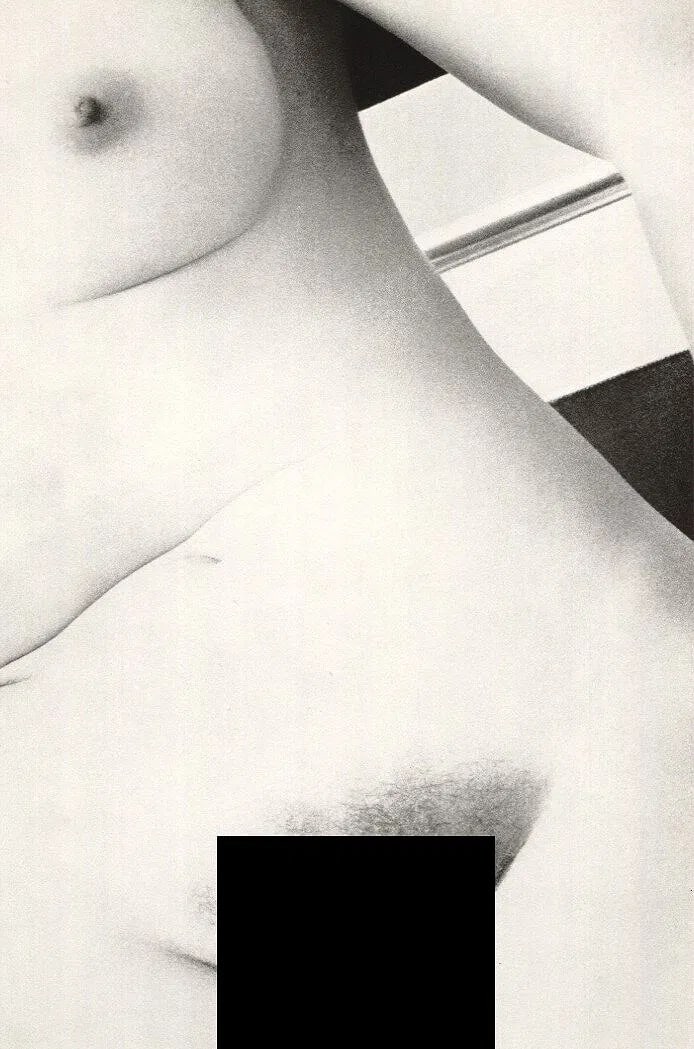 Ralph Gibson - Nude: Vintage Sheet-fed Gravure. Minimalist detail of the human form. Image size: approx. 8" x 12"., Mounted to archival board