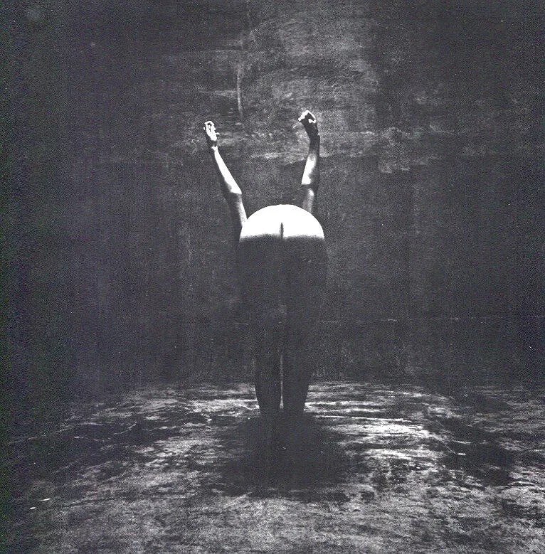 Noriaki Yokosuka - Nude Bent Over: Vintage Sheet-fed Gravure. Sculptural exploration of the body. Image size: approx. 9" x 12"., Mounted to archival board