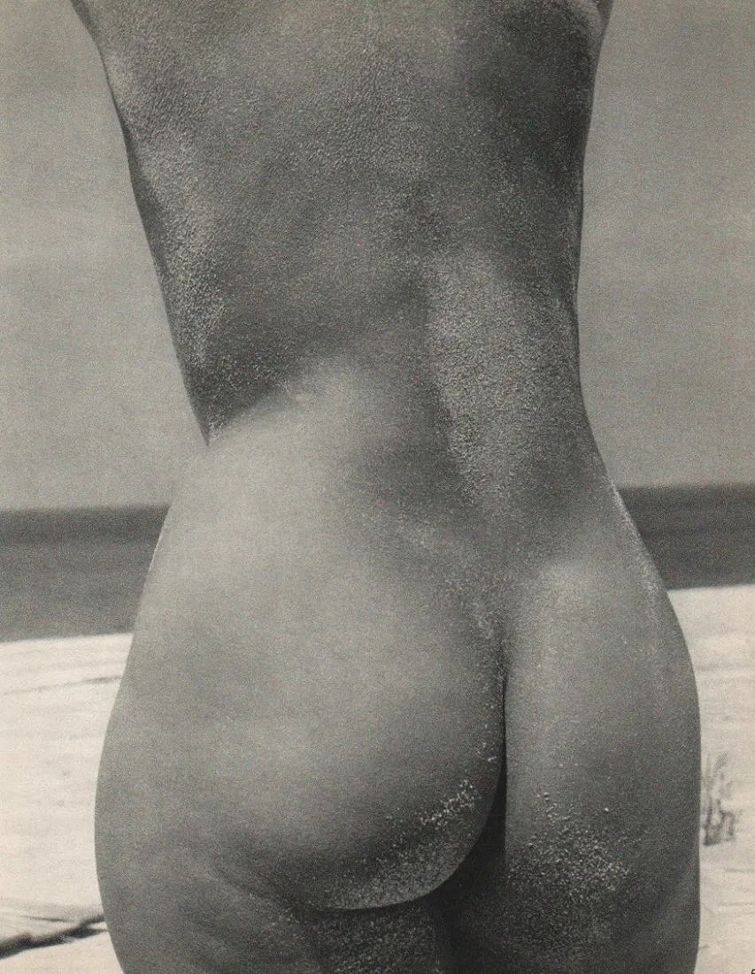 Fritz Henle - Nude: Vintage Sheet-fed Gravure. Classic figure study from his travel archives. Image size: approx. 8" x 10"., Mounted to archival board