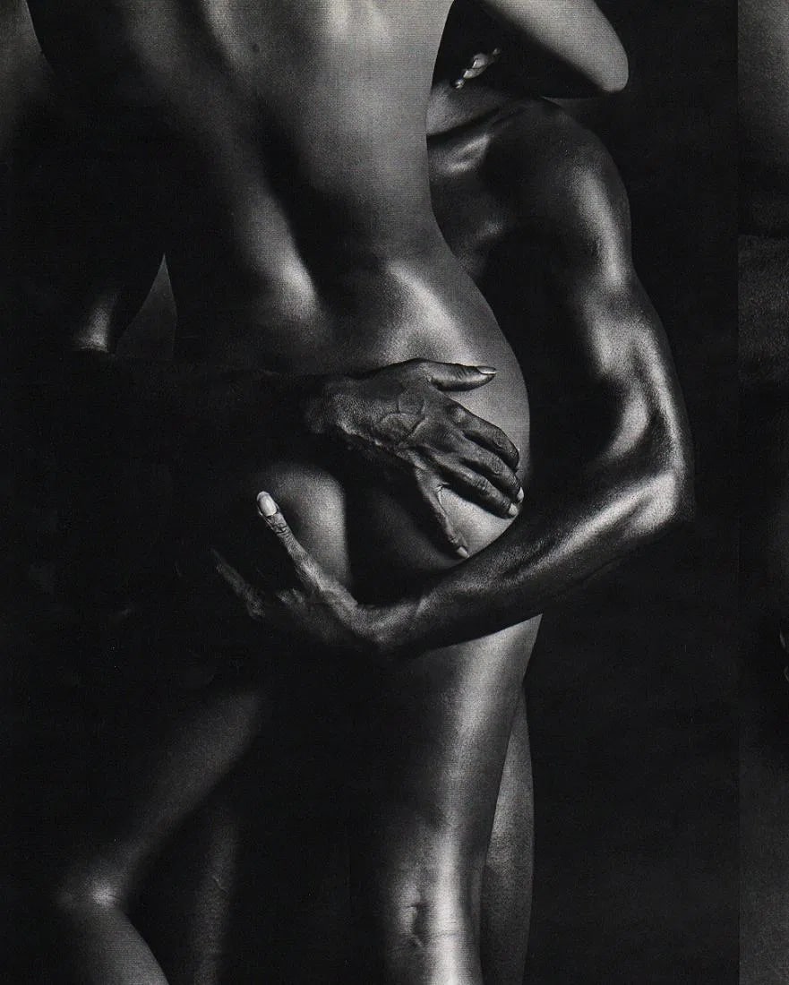 Kishin Shinoyama - Man & Woman: Vintage Sheet-fed Gravure. From his influential series on relationships. Image size: approx. 9" x 12"., Mounted to archival board