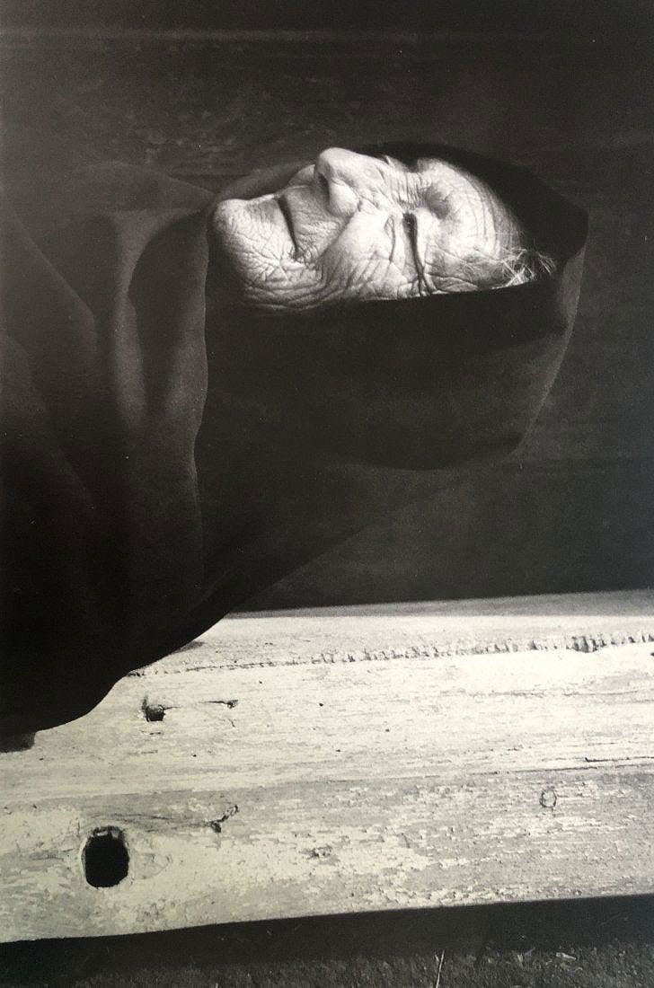 Ansel Adams - Spanish-American Woman, New Mexico 1937: Photo-Litho printed later in the 20th Century. A rare and sensitive human portrait by the landscape master. Image size: approx. 8.5" x 6.5"., Mounted to archival board