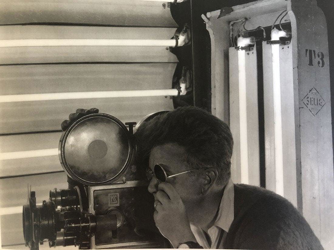 Edward Weston - Karl Struss, Cinematographer, 1923: Vintage Photo-Litho. A classic portrait of the fellow pictorialist and cinematographer. Image size: approx. 9" x 7"., Mounted to archival board