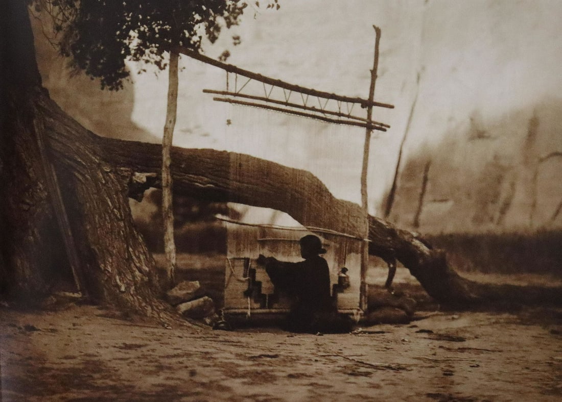 Edward Curtis - Photo-Litho, Printed Later: Photo-Litho. Archival reproduction focusing on cultural landscape and subject. Image size: approx. 7" x 10"., Mounted to archival board