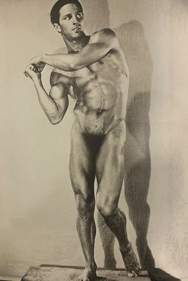 Edwin F. Townsend - Male Nude, Photo-Litho: Edwin F. Townsend, Male Nude, Photo-Litho, Printed circa later 20th c., 6 5/8" x 4 5/8", Mounted to archival board