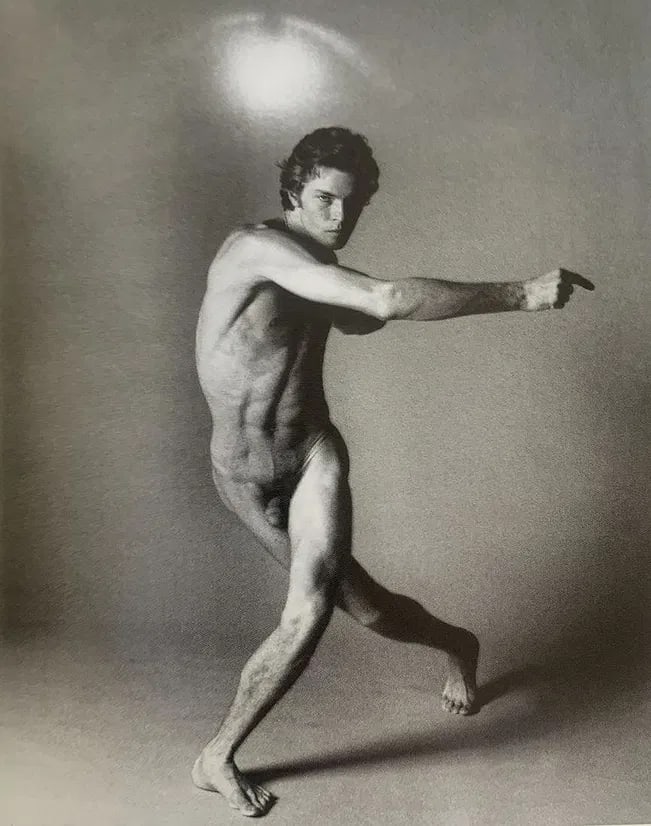 George Hester - Male Nude, Photo-Litho: George Hester 20th Century, Male Nude, Photo-litho, Printed circa later 20th c., 5 3/4" x 4 5/8", Mounted to archival board
