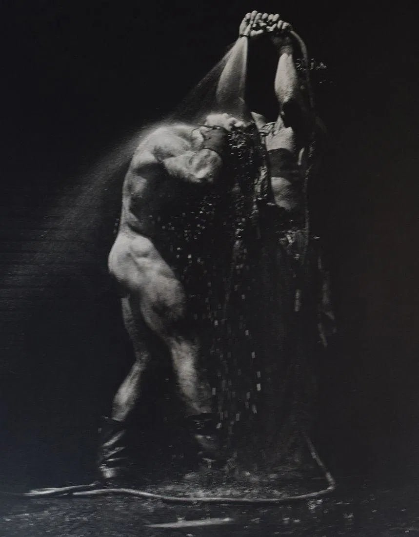 Herb Ritts - Dan and Fred, Bodyshop Series, 1984: HERB RITTS (1952-2002) Dan and Fred, Bodyshop Series, 1984, Sheet fed gravure C. 1986, Printed in Japan, 14" x 11" , Mounted to archival board