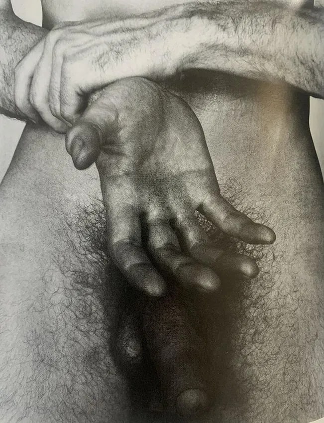 George Platt Lynes - Male Nude, Photo-Litho: George Platt Lynes (1907-1955), Male Nude, Photo-litho, Printed circa later 20th c., 5 3/4" x 4 5/8" , Mounted to archival board