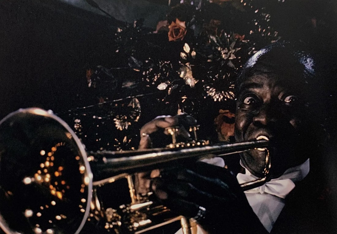 Gordon Parks - Louis Armstrong, Photo-Litho: GORDON PARKS - (1912-2006), Photo-Litho, Printed later 20th Century, 5 1/4" x 7 3/4" (Image Size) , Mounted to archival board