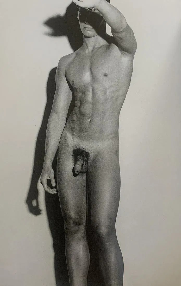 Herb Kelin - Male Nude, Photo-Litho: Herb Klein, Male Nude, Photo-litho, Printed circa later 20th c., 6 3/4" x 4 1/2" , Mounted to archival board
