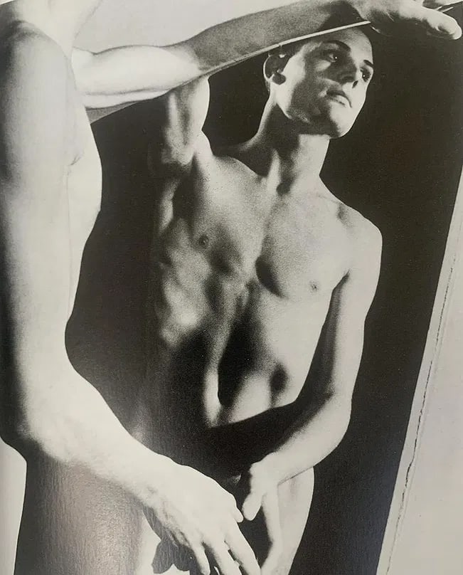 Herber List - Male Nude, Photo-Litho: Herber List (1903-1975), Male Nude, Photo-litho, Printed circa later 20th c., 5 3/4" x 4 3/4" , Mounted to archival board