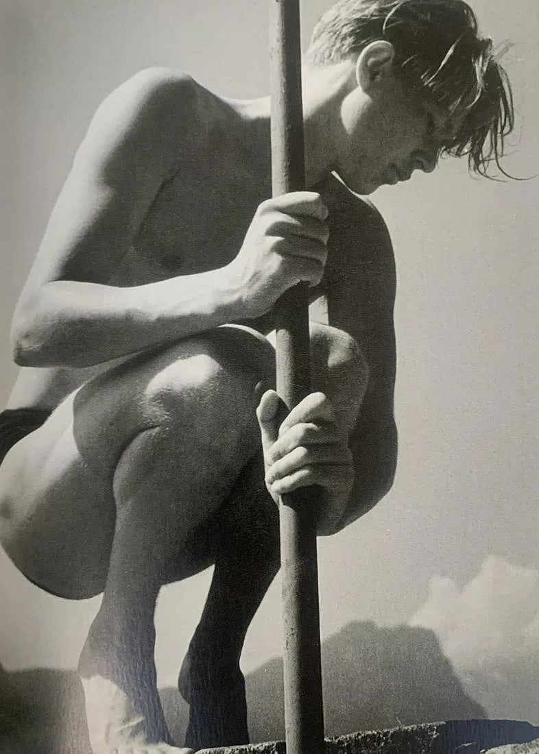 Herber List - Male Nude, Photo-Litho: Herber List (1903-1975), Male Nude, Photo-litho, Printed circa later 20th c., 6 5/8" x 4 3/4" , Mounted to archival board