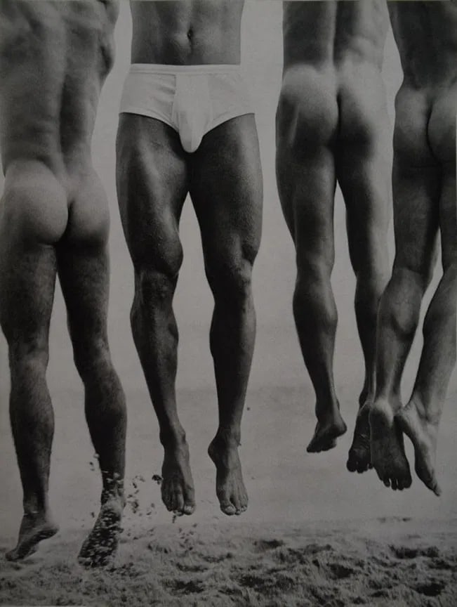 Herb Ritts - Jump, Paradise Cove, 1987: HERB RITTS (1952-2002), Jump, Paradise Cove, 1987, Sheet-fed gravure, 1988, Printed in Japan, 14" x 10 3/4" , Mounted to archival board