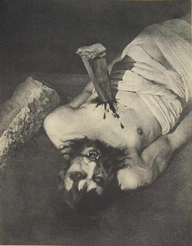 William Mortensen - The Vampire: WILLIAM MORTENSEN (1897-1965), The Vampire, Sheet-fed gravure c. 1930's, Printed in America, 10 1/2" x 8 1/4" , Mounted to archival board