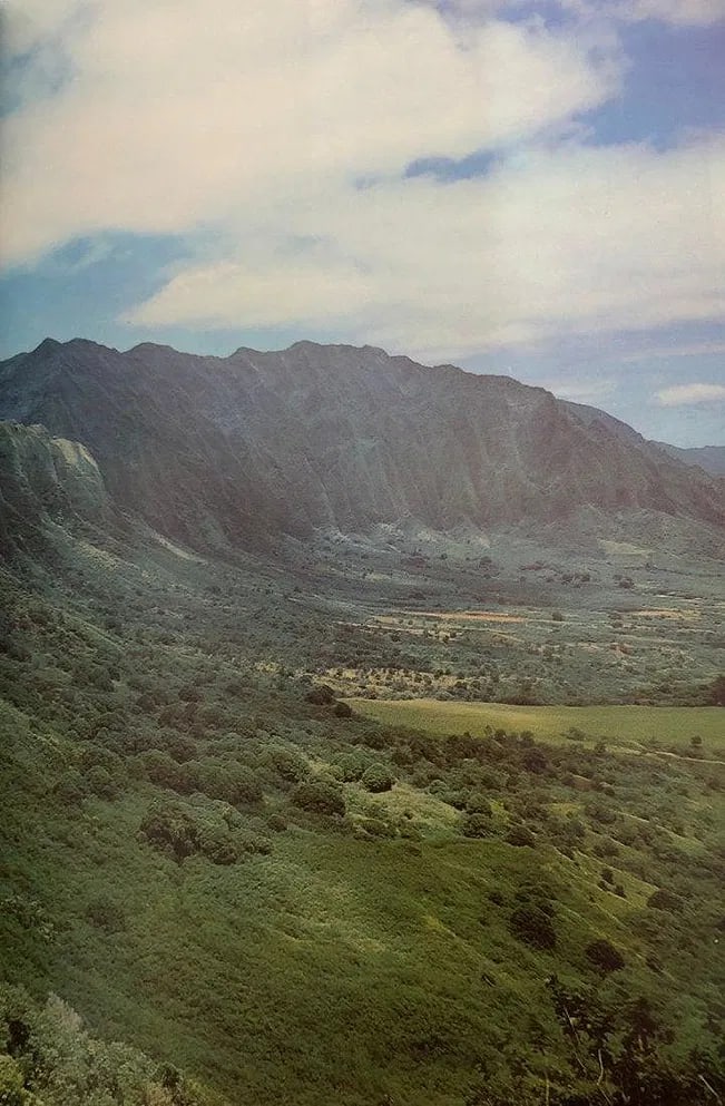 Ansel Adams - Koolau Range, Oahu: ANSEL ADAMS (1902-1984), Koolau Range, Oahu, Photo-litho, 12" x 9", Printed second half of 20th Century , Mounted to archival board