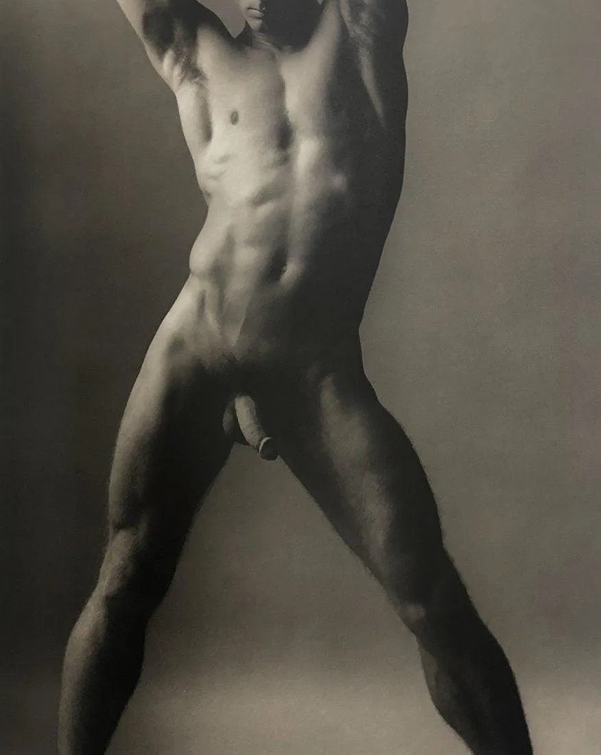 Herb Ritts - Three Male Torsos, LA, 1986: HERB RITTS (1952-2002), Herb Ritts - Three Male Torsos, LA, 1986, Sheet fed gravure C. 1986, Japan, 14" x 11" , Mounted to archival board