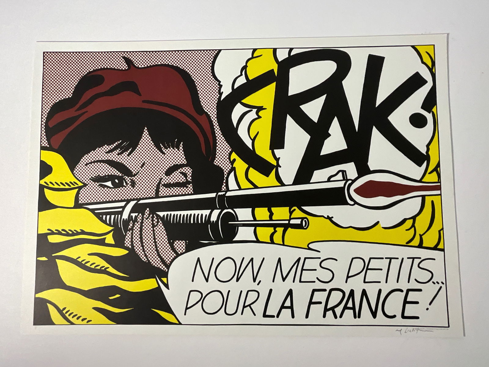 Roy Lichtenstein CRAK pencil signed (1 of 6)