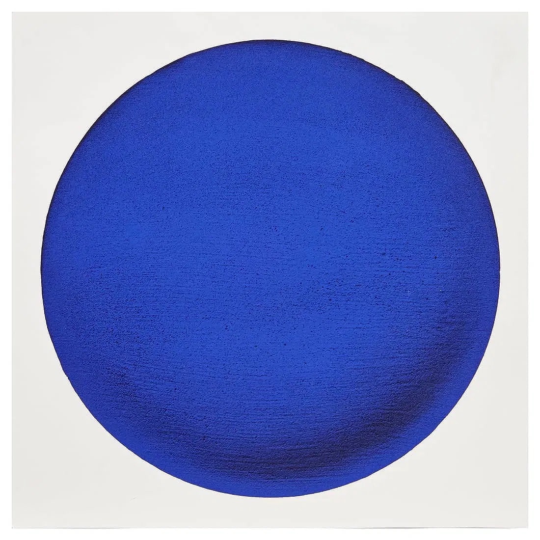 Yves Klein, serigraph on paper, 1957: Yves Klein, serigraph on paper, 1957, Yves Klein (French, 1928-1962), "Disque Bleu IKB 54", unsigned, loose and unframed, 20.75"h x 20.75"w
