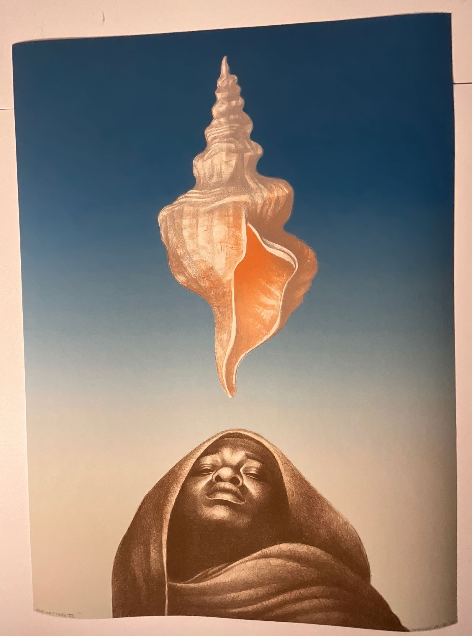 Charles White: "Love Letter": Charles White “Love Letter” print, measures 30.5 x 22.5 inches, plate signed and titled.