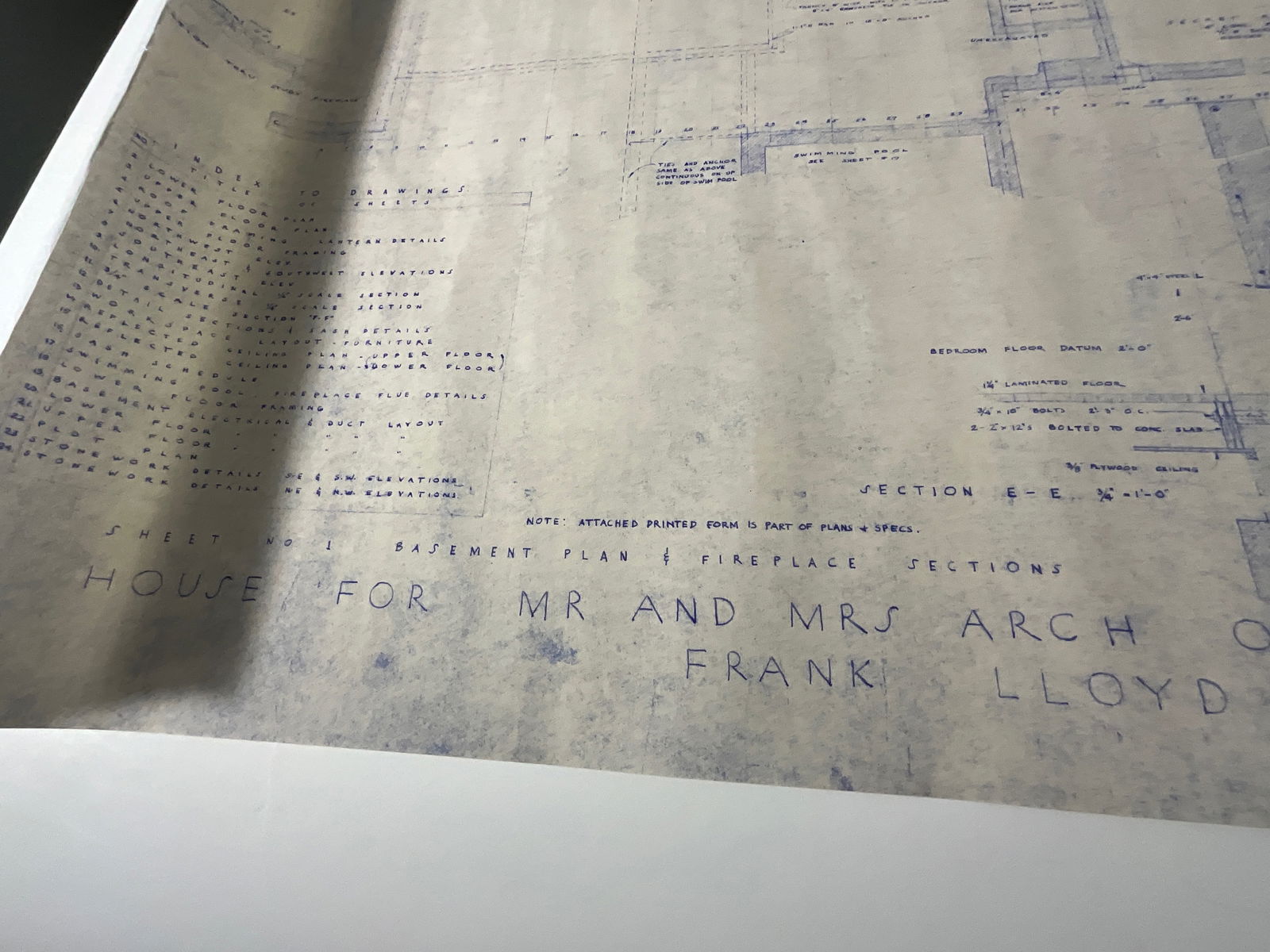 Frank Lloyd Wright Blueprint - 2