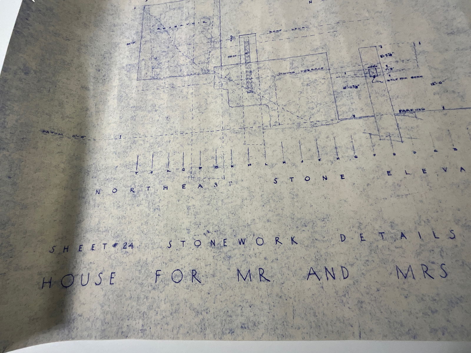 Frank Lloyd Wright Blueprint Oboler House - 2