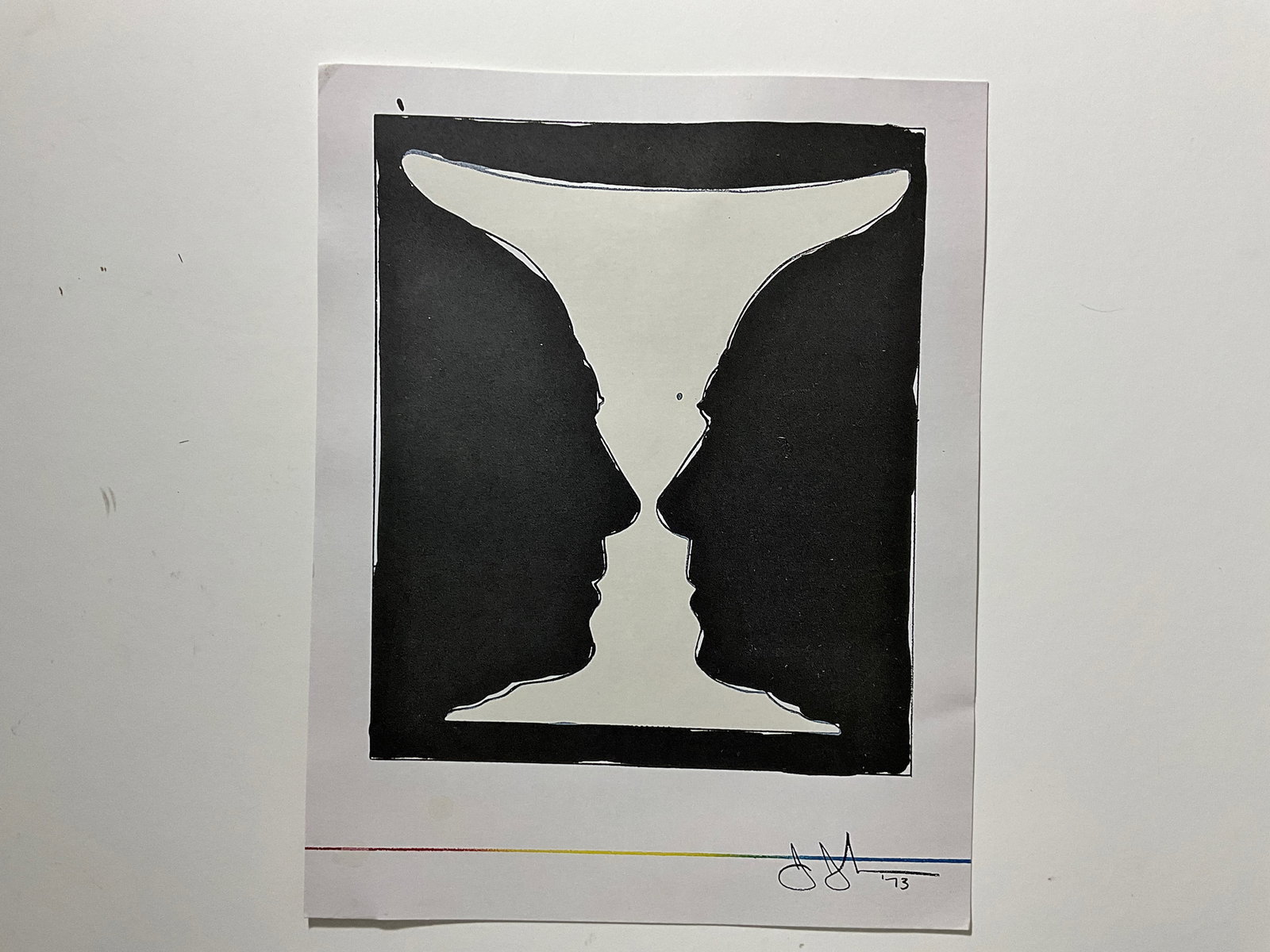 Jasper Johns: 2 Cup PICASSO: Jasper Johns 2 cup PICASSO, measures 14 x 11 inches.