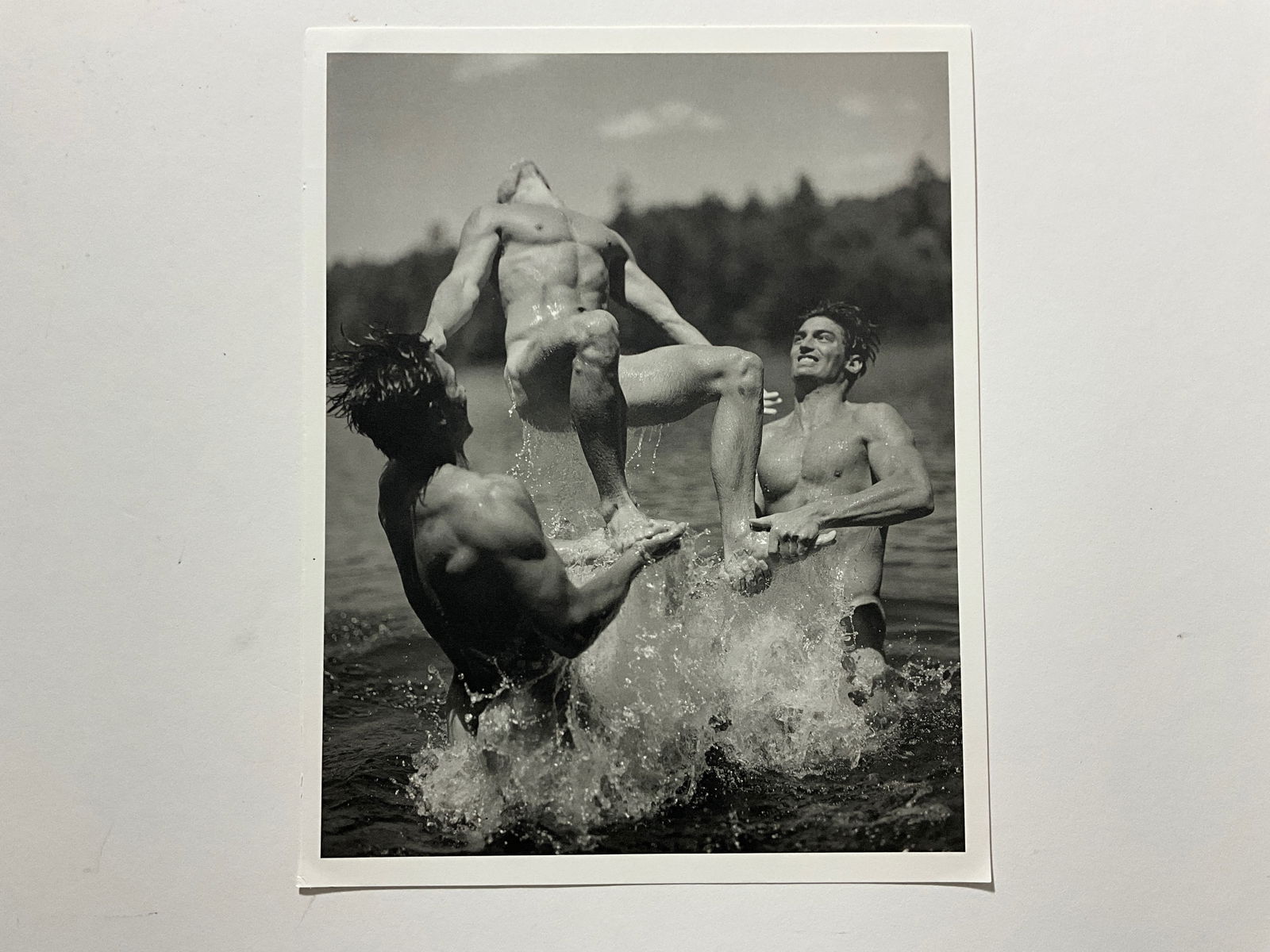 Bruce Weber: Bear Pond: Bruce Weber Bear Pond Gravure 1990, measures 8 x 10 inches, mounted to archival board.