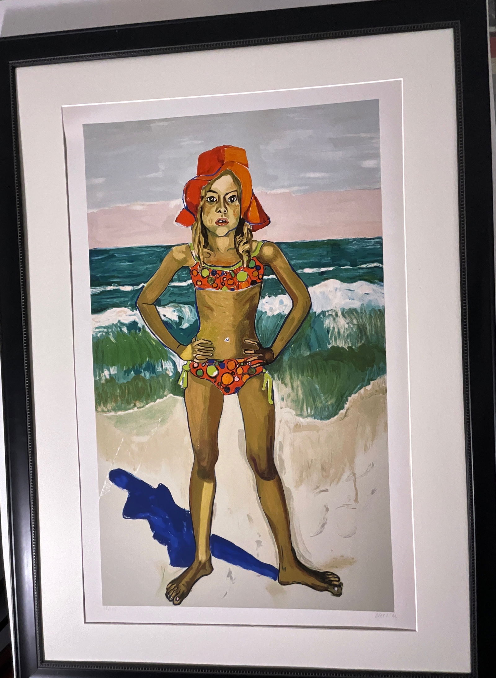 Alice Neel Print: Alice Neel print, measures 50.5 x 36.5 inches, sight 40.5 x 25.5 inches.