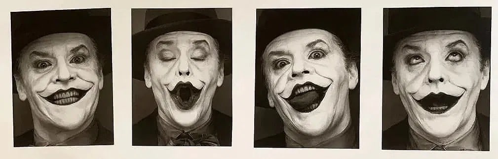 Herb Ritts: Jack Nicholson (Joker): HERB RITTS (1952-2002) Jack Nicholson, Joker, 1989 Gravure (4 works), each image: 15" x 11" inches.