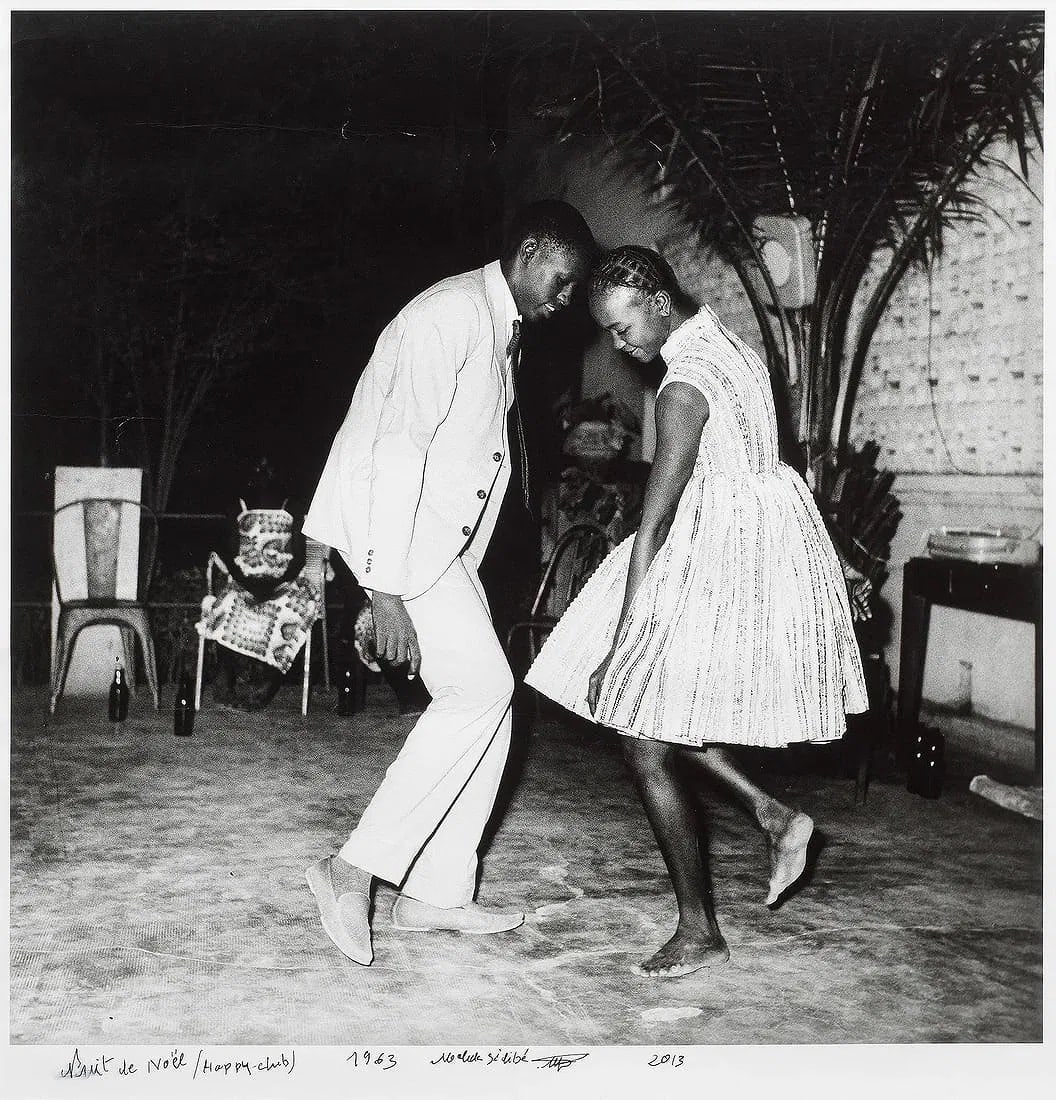 Malick Sidibé: Nuit de Noël: Plate signed and titled. Measures 18.75 x 18.25 inches, mounted to archival board.
