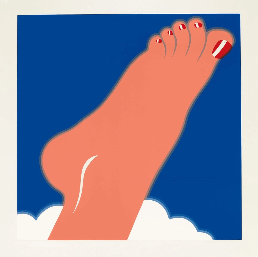 Tom Wesselmann: Seascape (Foot): Seascape (Foot), from Edition 68. Print in colors on thick paper, 24 x 23", unsigned.