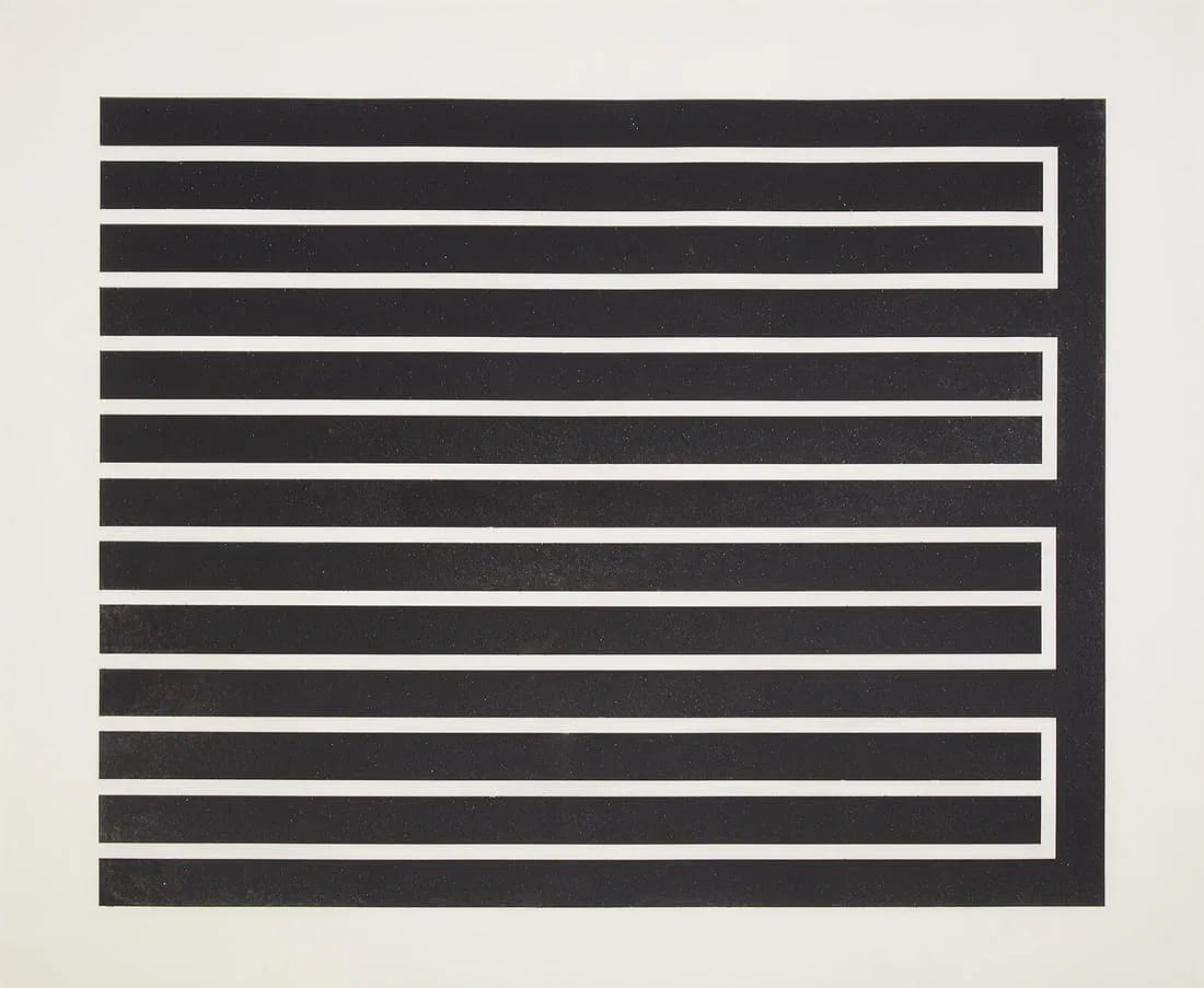 Donald Judd: Untitled (1980): Donald Judd (1828-1994), Print in colors, unsigned, 24.5 x 29.5 inches.