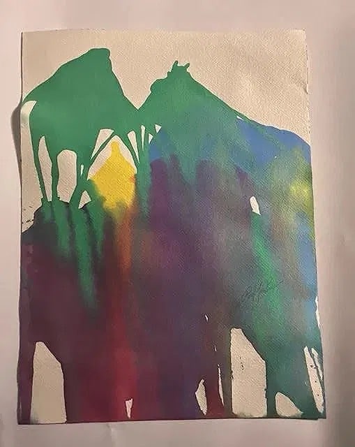 Paul Jenkins Watercolor: Paul Jenkins Watercolor on paper, measures 24 x 18 inches, signed lower right.