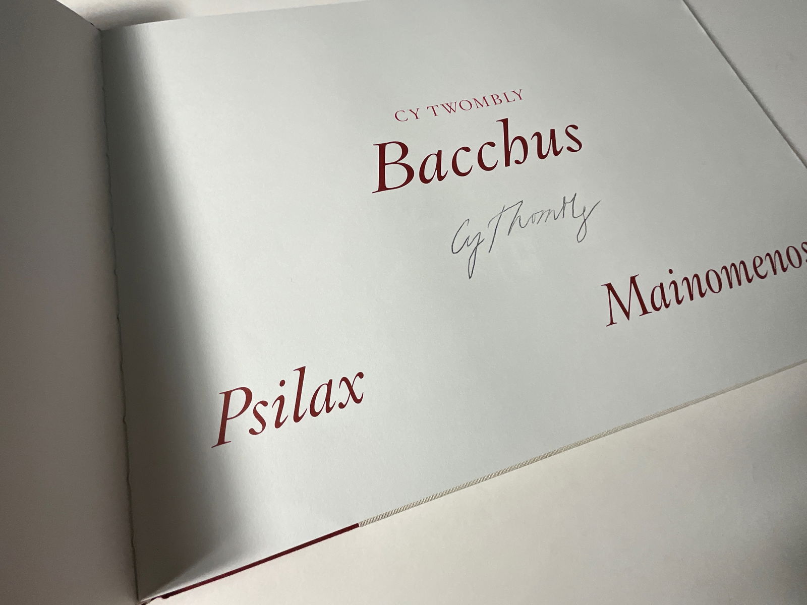 Cy Twombly: Bacchus (Signed) - 2