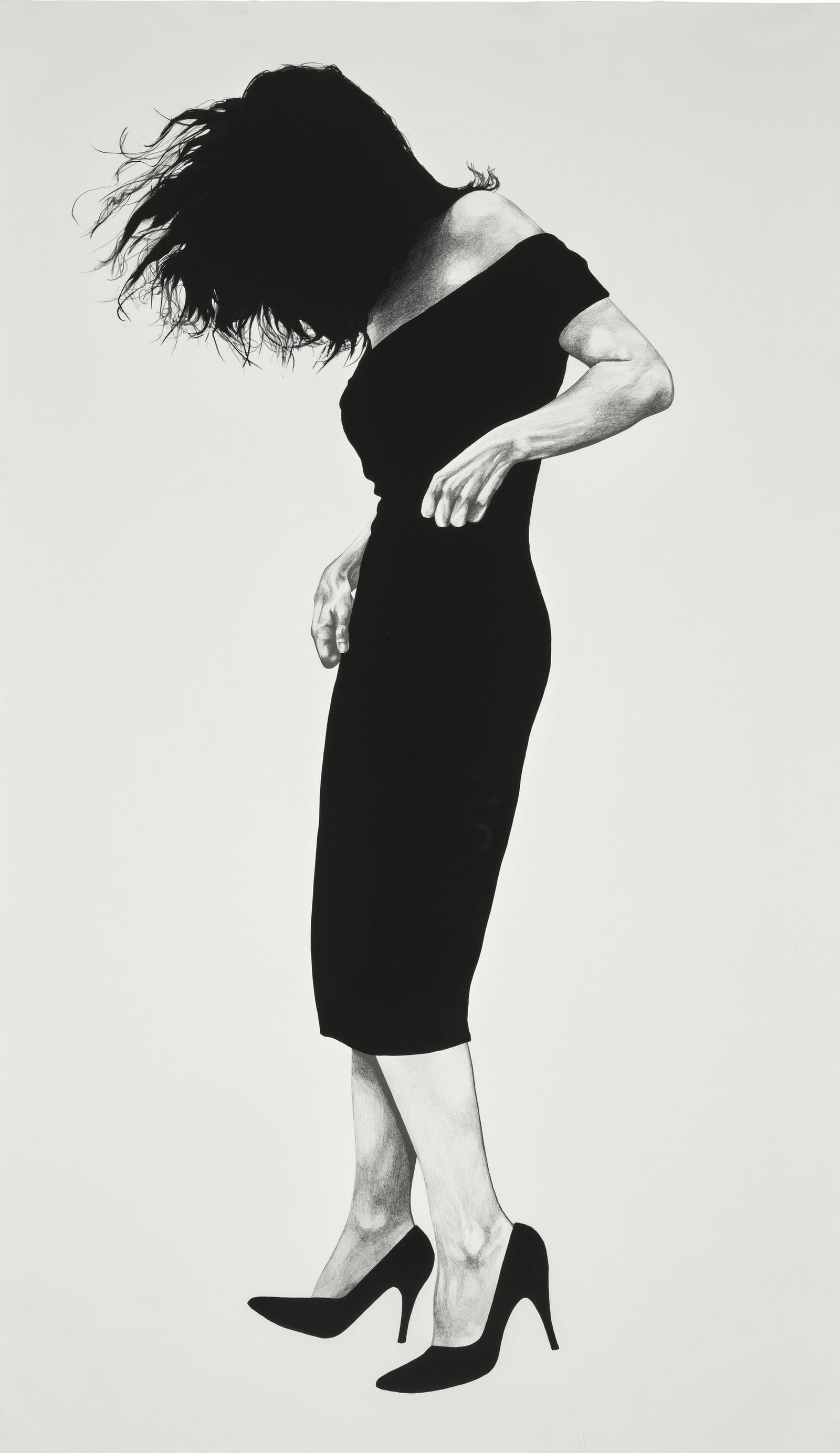 Robert Longo: Gretchen: Gretchen, from Men in the Cities. Print on wove paper, large scale: approx 68 x 39 inches.