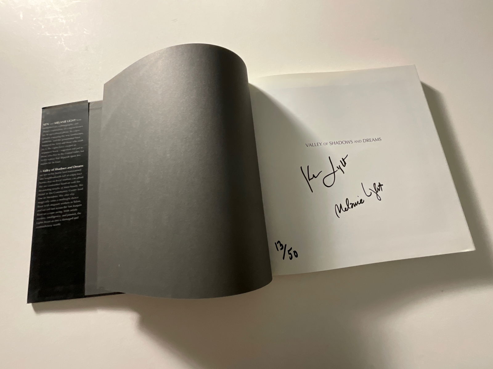 Ken & Melanie Light: Signed Book: Signed and numbered book, measures 10 x 10 inches.