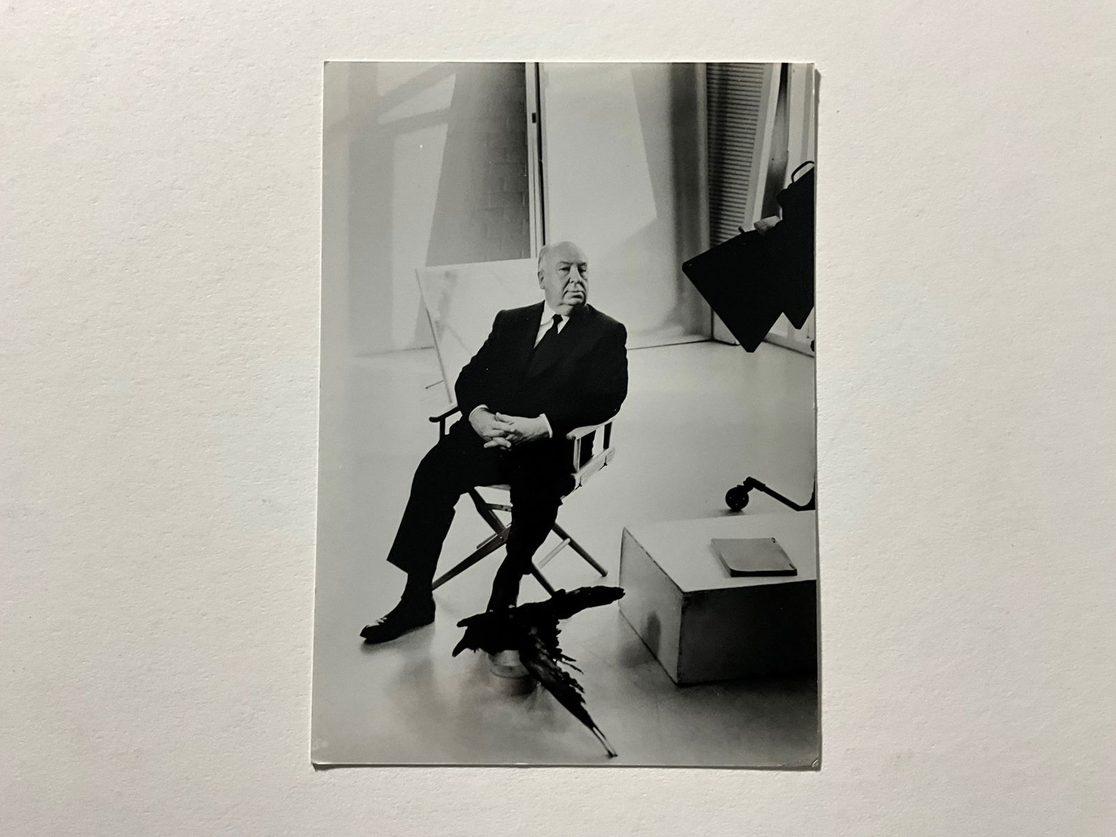 Hitchcock: Director Seat Silver Gelatin: Vintage Silver Gelatin Press Print, 5x7 glossy RC paper. Credit label on verso.