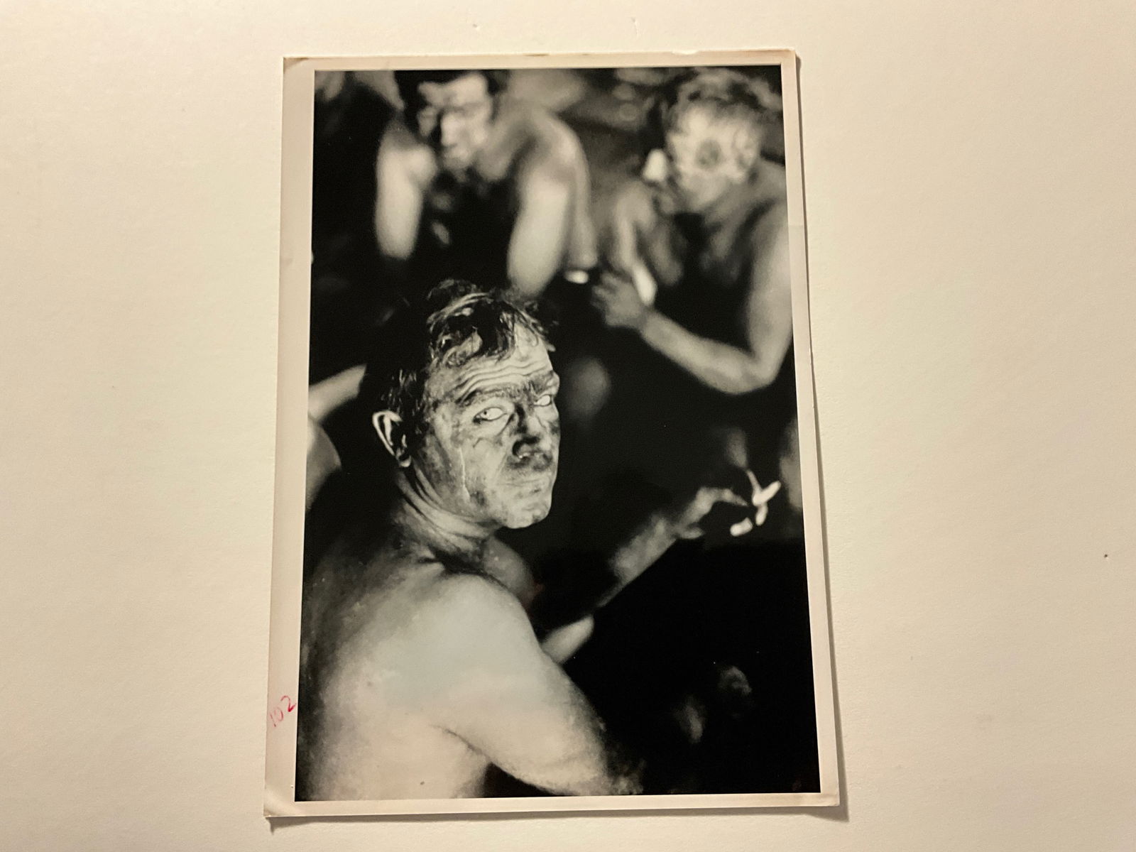 Salgado: Siberian Miners Silver Gelatin: Vintage Silver Gelatin RC Print, 8x11. Magnum Stamped, news snipe on verso.