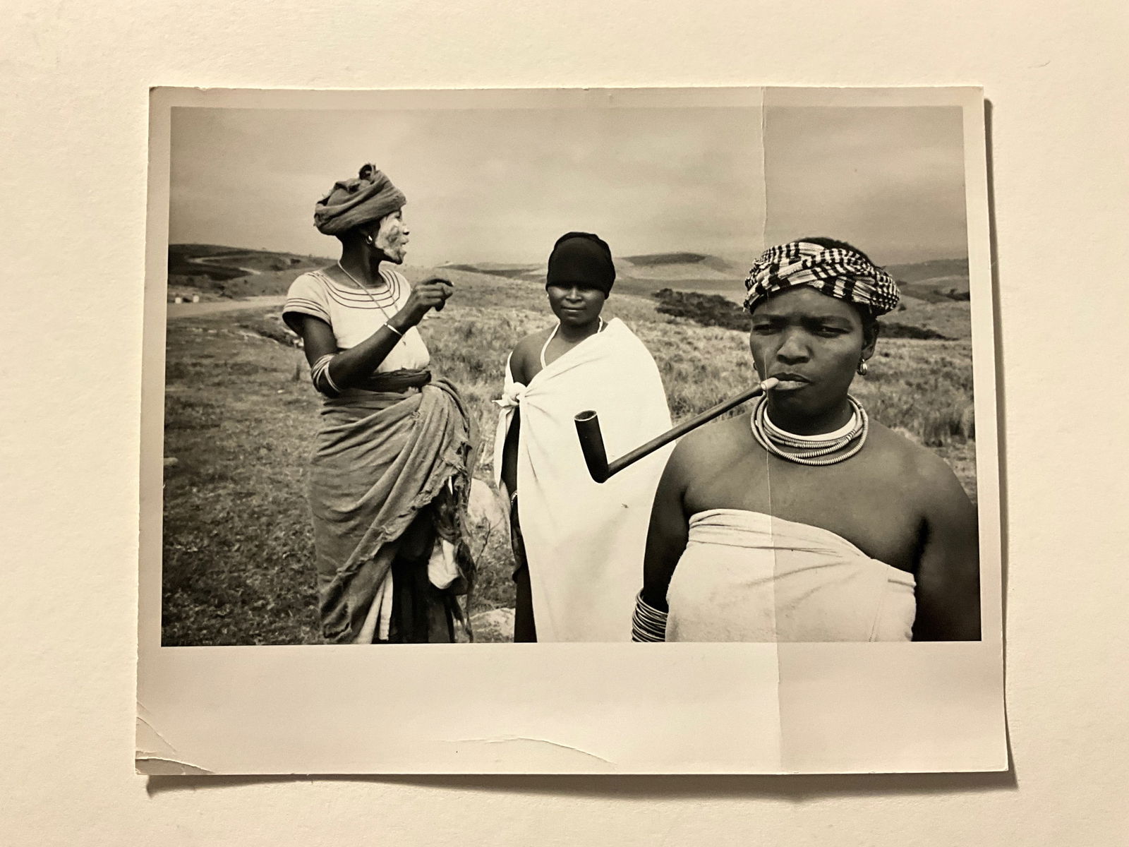 Marvin Newman: South Africa Fiber Print: Vintage Fiber Print, 8x10. Stamped. Creased on right side (no emulsion damage).