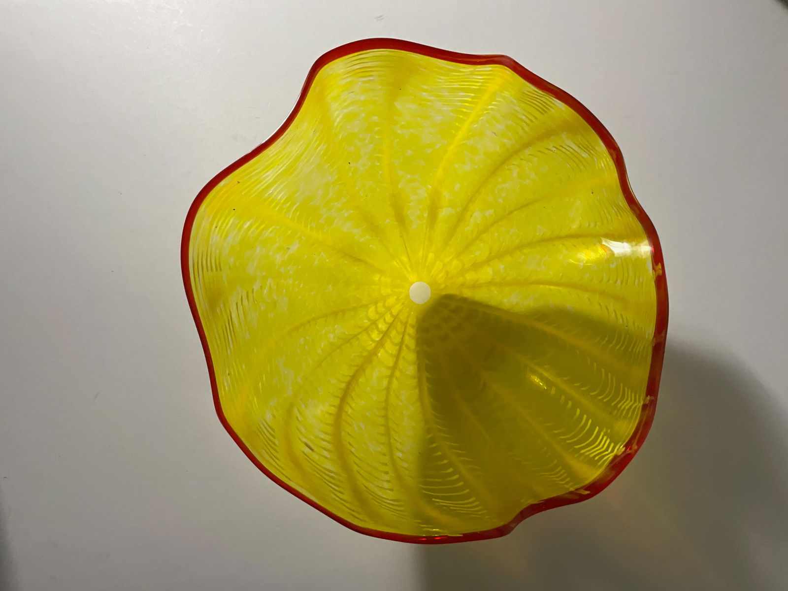 Chihuly: Seaform After (15"): Seaform art glass, 15 x 14 x 6", signed "after Chihuly."