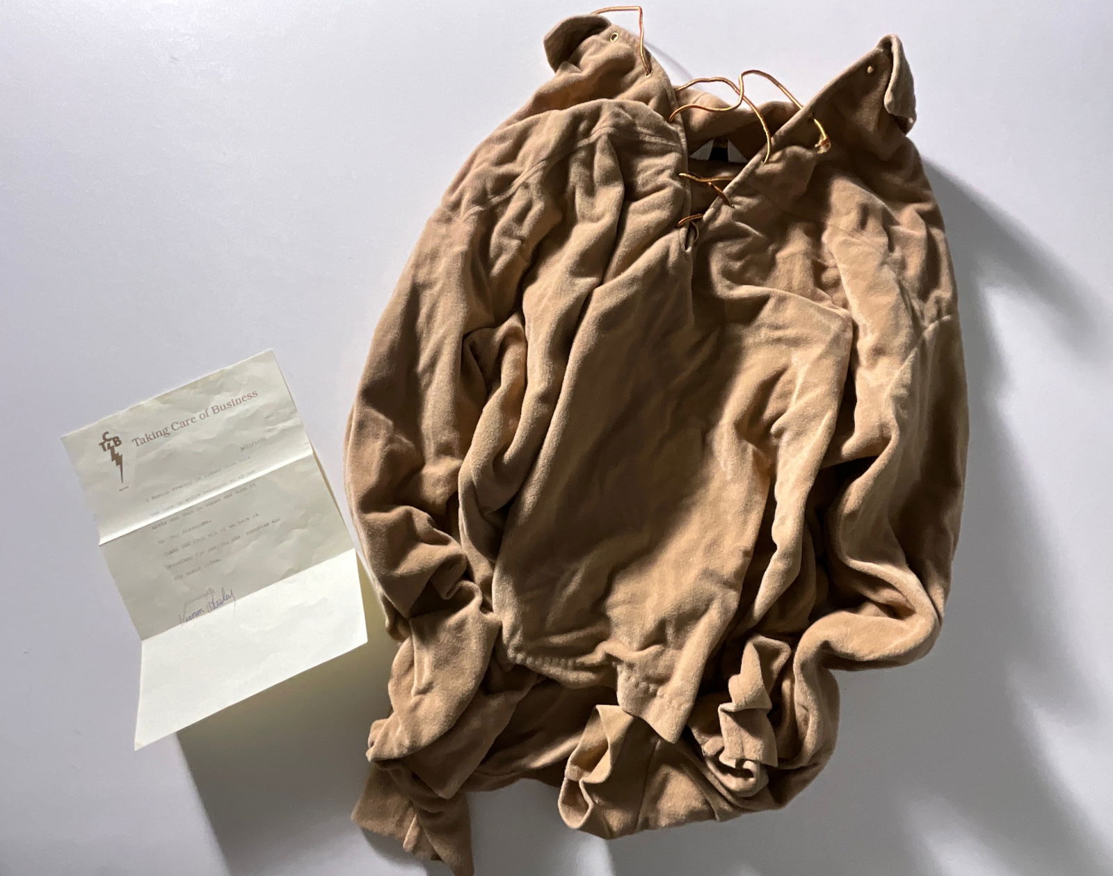 Elvis Presley: Owned Shirt: Elvis owned and worn shirt, includes Vernon letter dated 1978.