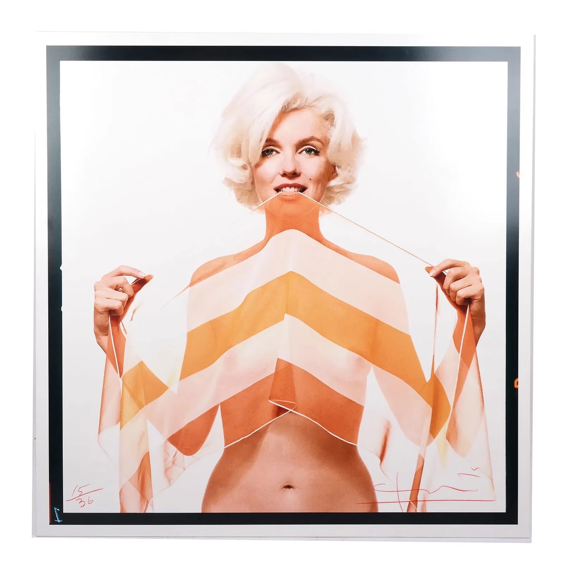 Bert STERN: Marilyn Monroe - C-Print: Measures 30 x 30 inches, mounted to foam board