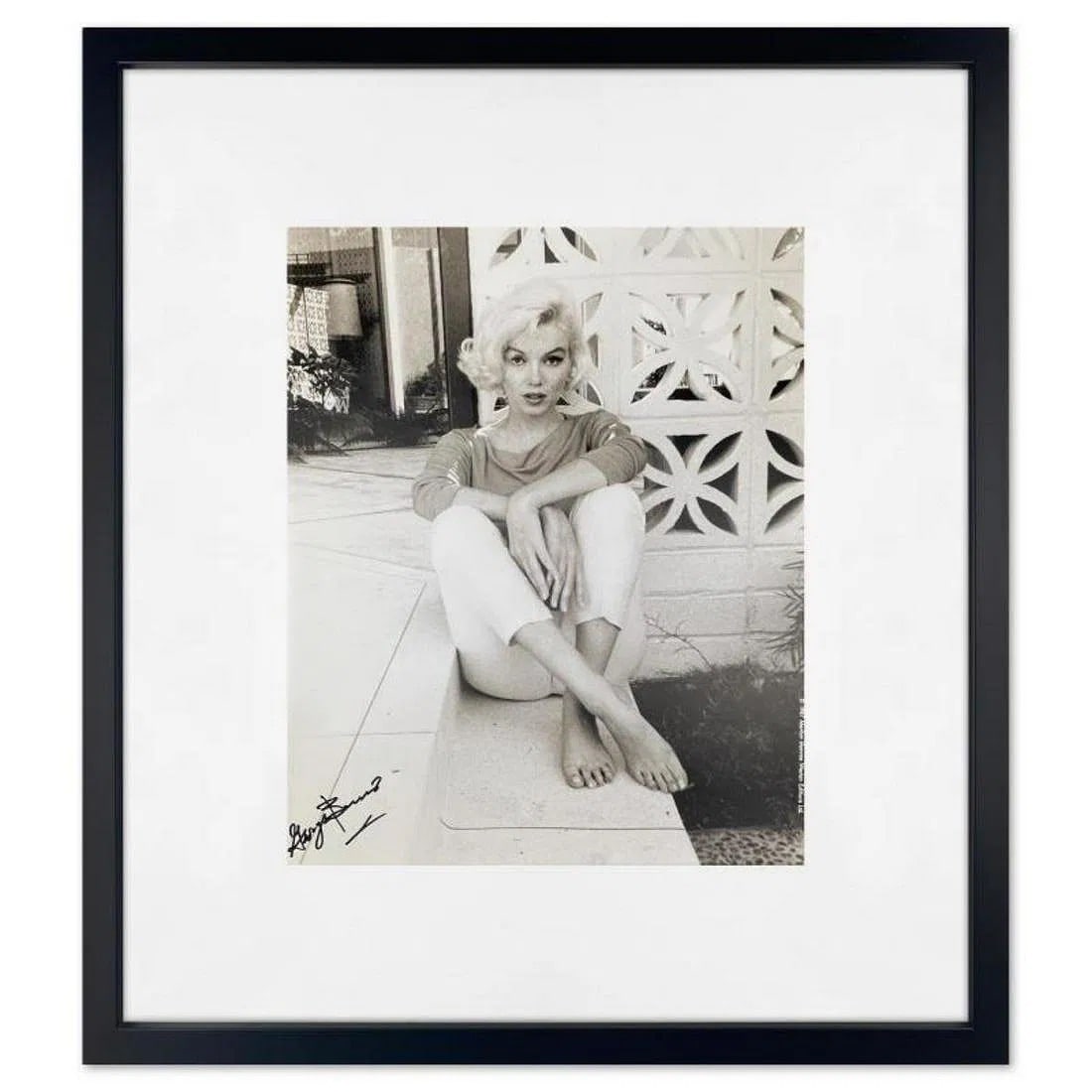 George Barris (1922-2016), "Marilyn Monroe: The Last Shoot" Framed Photograph: Sight 14 x 11 inches, framed, printed signature