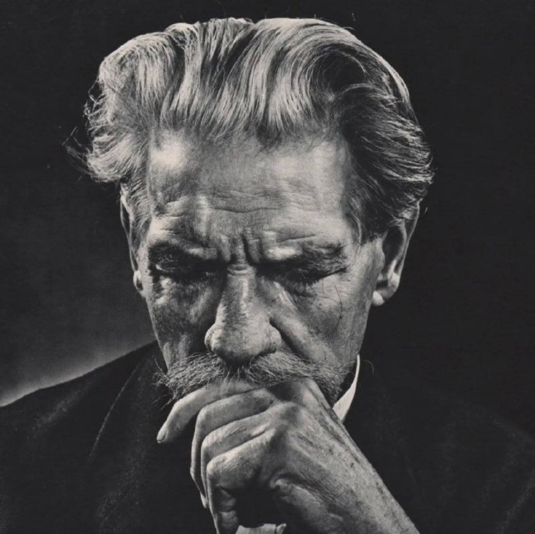 Yousuf Karsh - Dr. Albert Schweitzer: YOUSUF KARSH (1908-2002) Dr. Albert Schweitzer Sheet-fed Gravure, c. 1960's 8" x 8", mounted to archival board