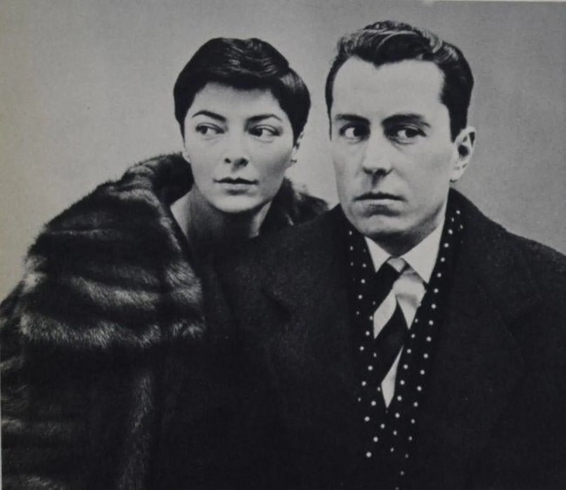 Richard Avedon - Bernard Buffet and Wife: RICHARD AVEDON (1923-2004) Bernard Buffet and Wife Sheet-Fed Gravure c. 1960's, mounted to archival board