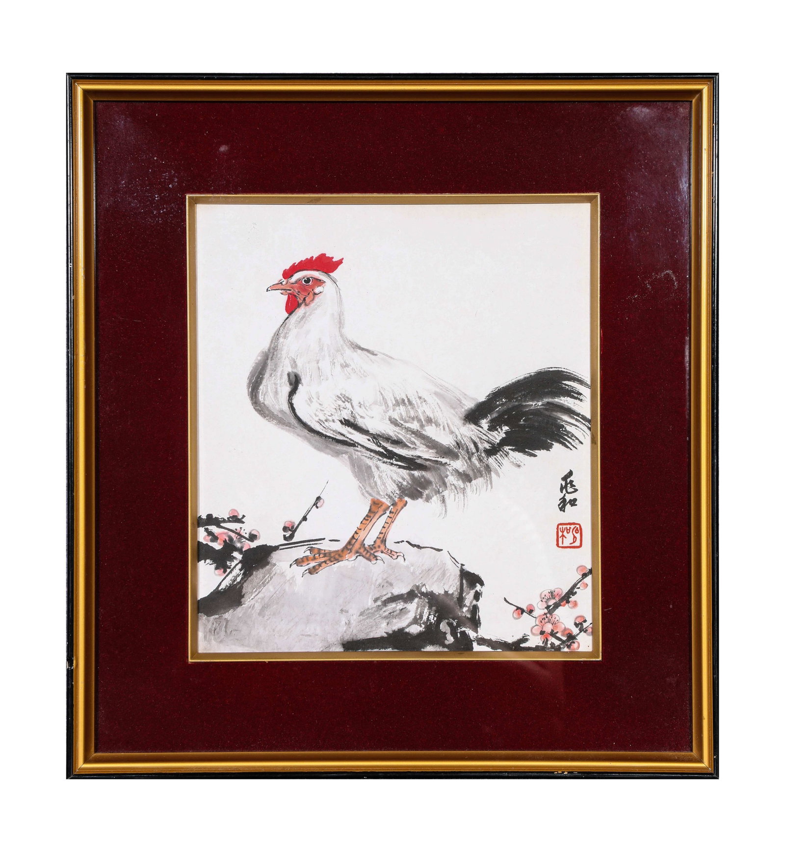 Jiang Zhaohe (1904-1986), attributed to, Rooster (1 of 4)